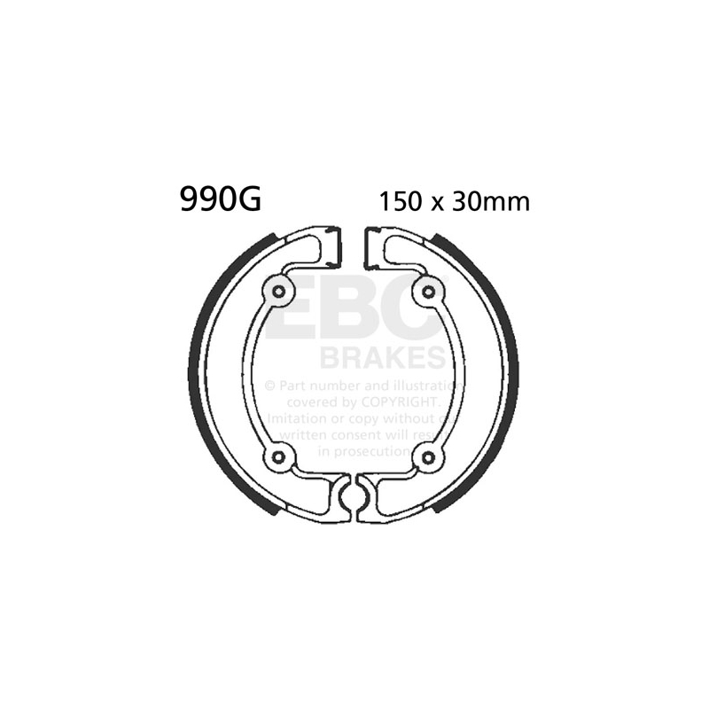 Brake shoe set EBC canelati