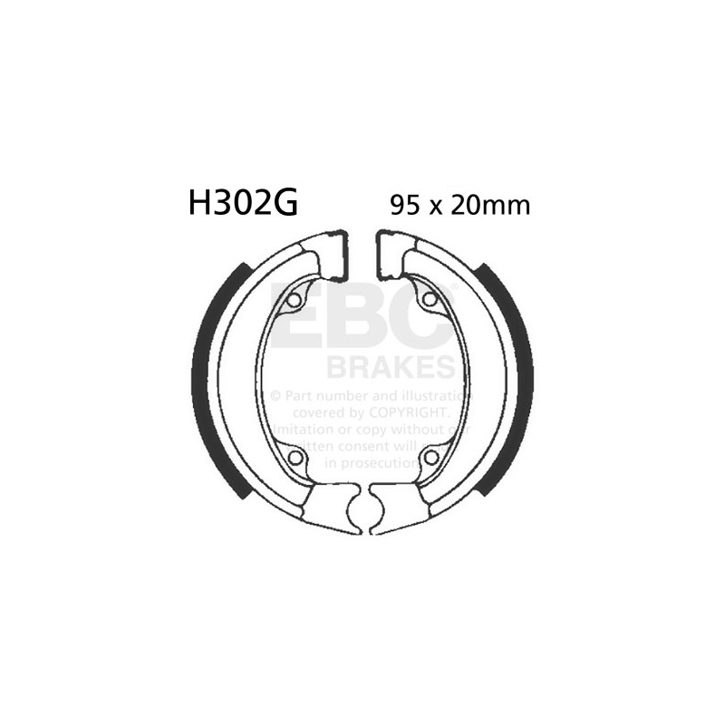 Brake shoe set EBC canelati
