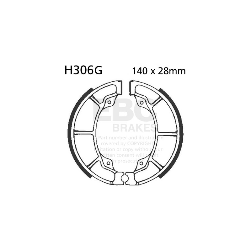 Brake shoe set EBC canelati