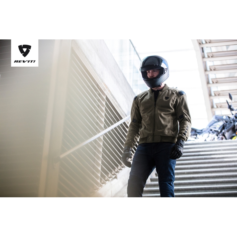 Revit Traction Negru-Verde închis Jacheta de motociclete lichidare
