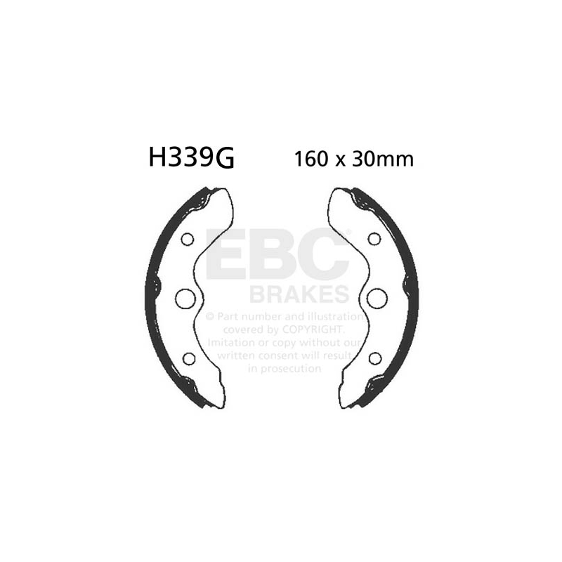 Brake shoe set EBC canelati