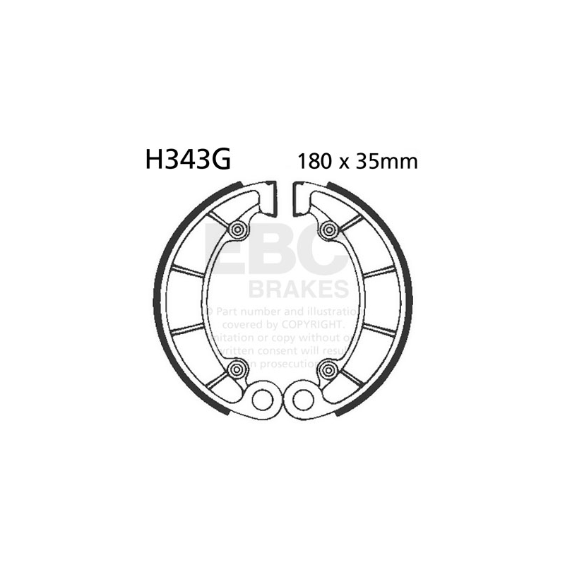 Brake shoe set EBC canelati