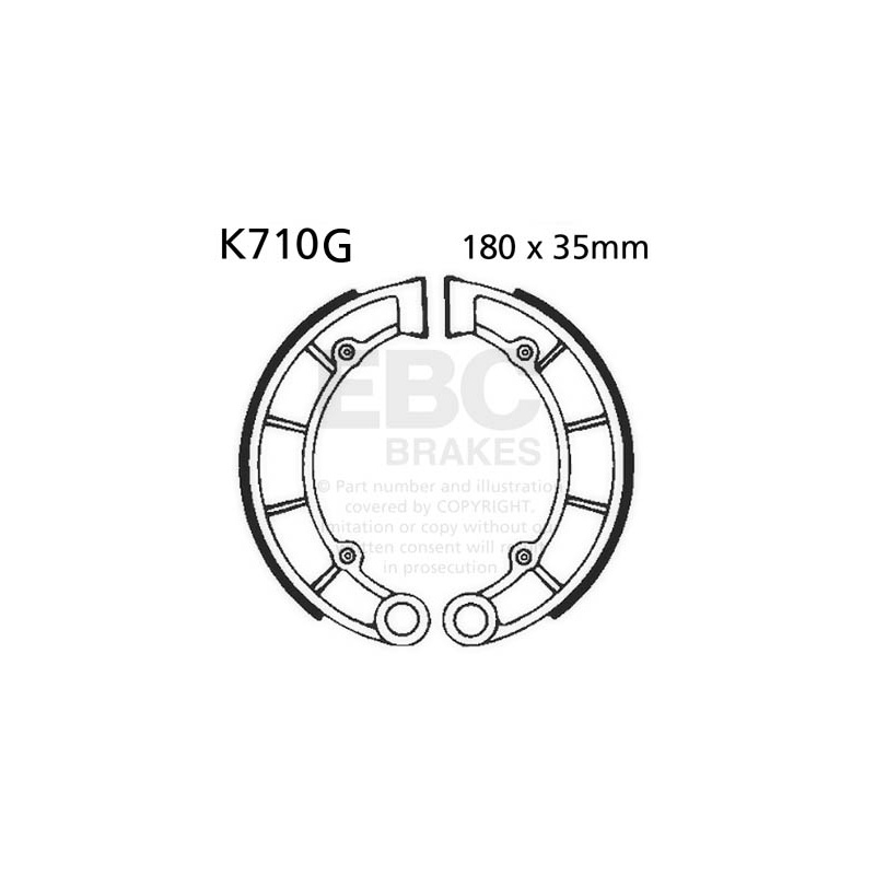 Brake shoe set EBC canelati