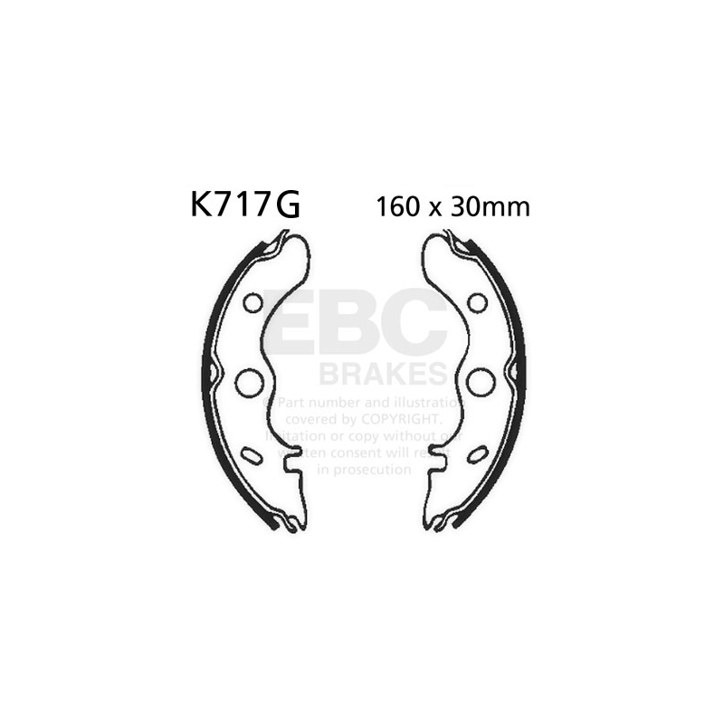 Brake shoe set EBC canelati