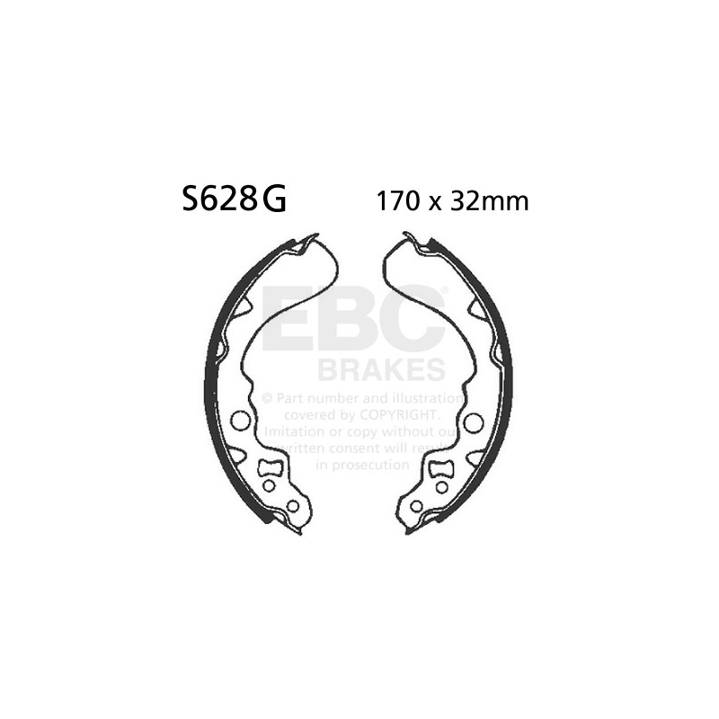 Brake shoe set EBC canelati