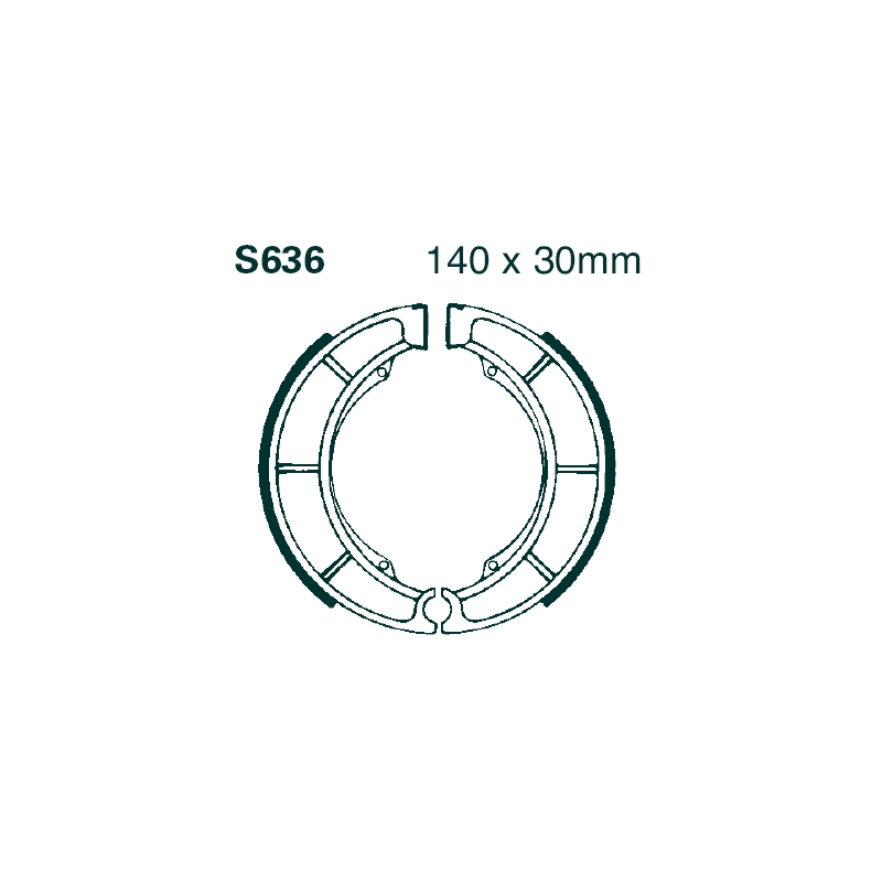 Brake shoe set EBC canelati