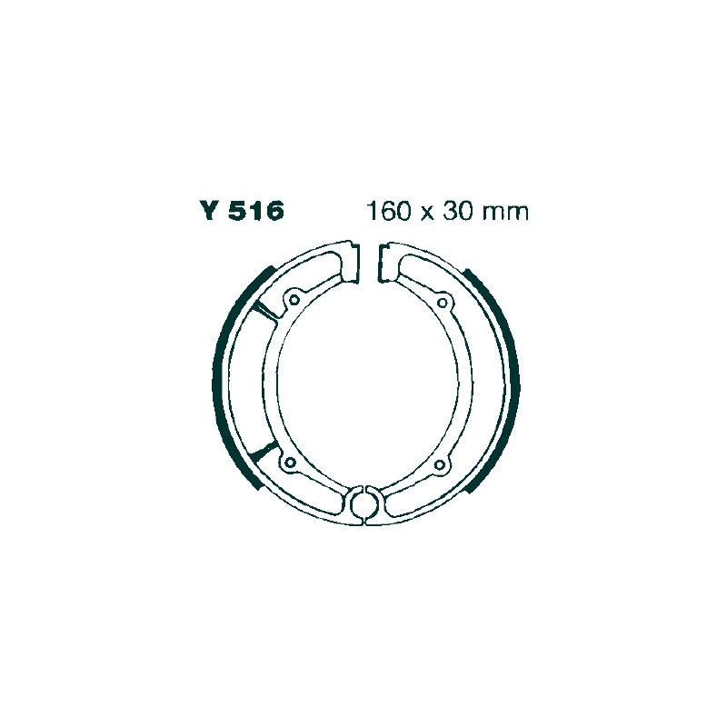 Brake shoe set EBC canelati
