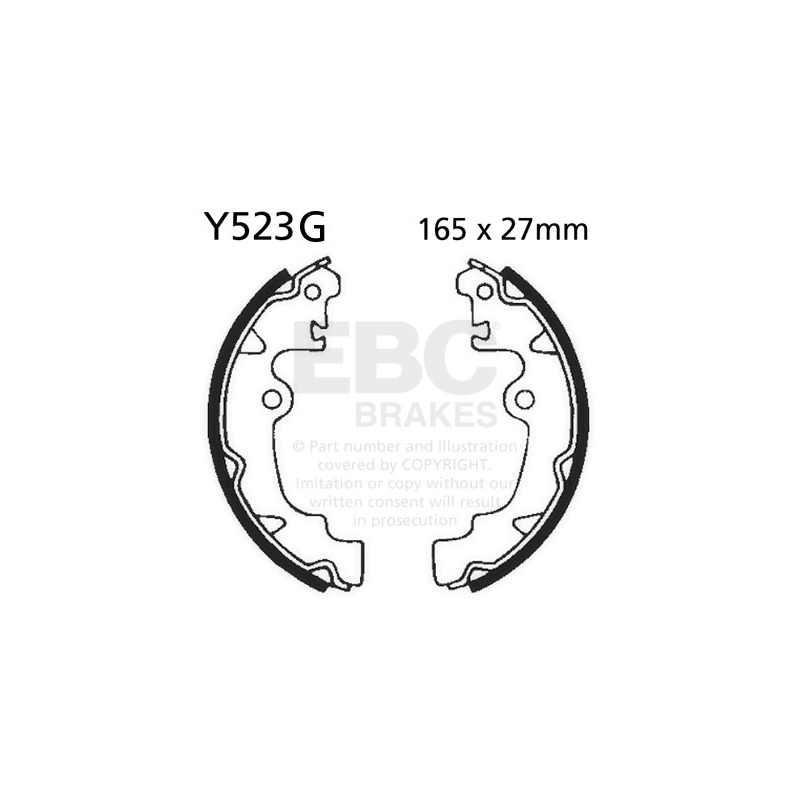 Brake shoe set EBC canelati