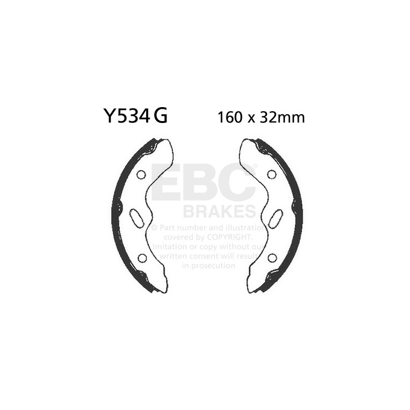 Brake shoe set EBC canelati