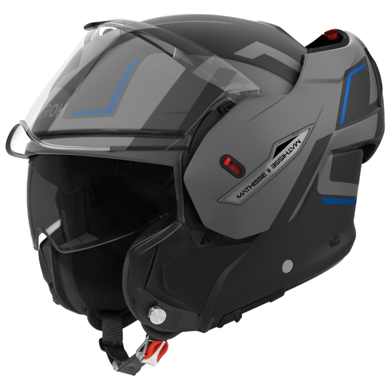 Casca de motocicleta Airoh Mathisse 2 Genius de tip flip-up albastru mat