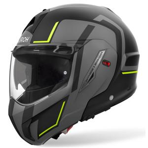 Casca de motocicleta Airoh Mathisse 2 Genius de tip flip-up galben mat