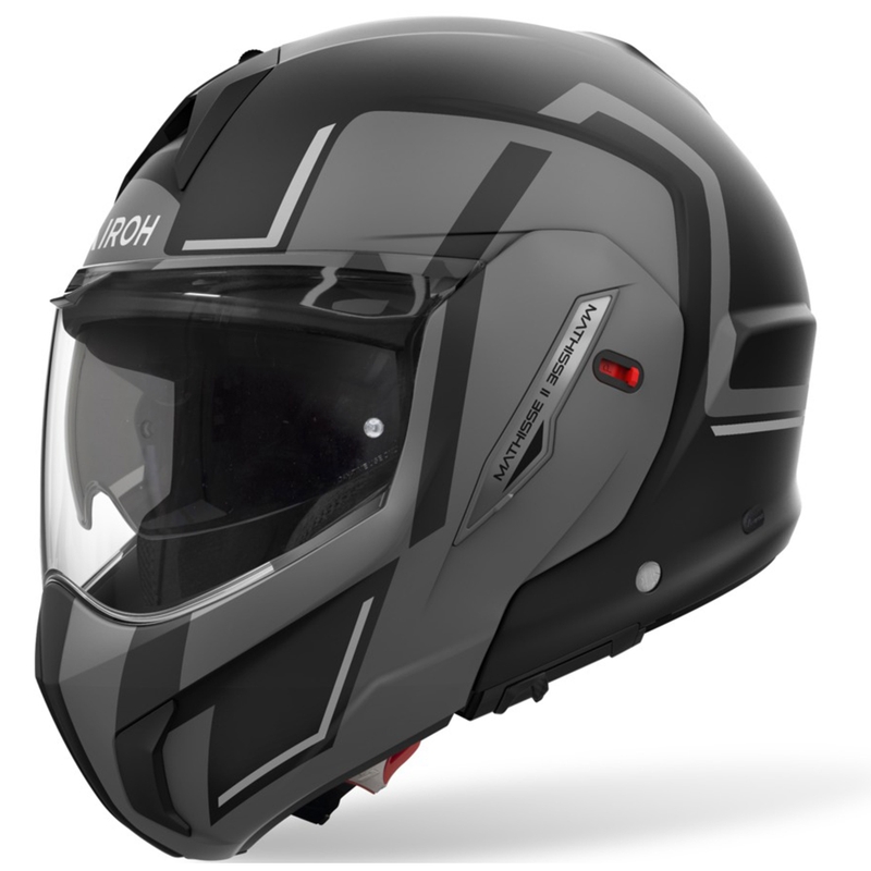 Casca de motocicleta Airoh Mathisse 2 Genius, rabatabila, gri mat