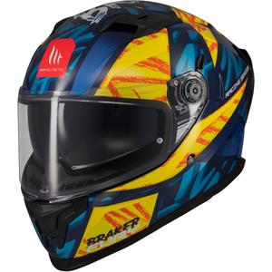 Casca moto integrala MT Braker SV Fury albastru-galben