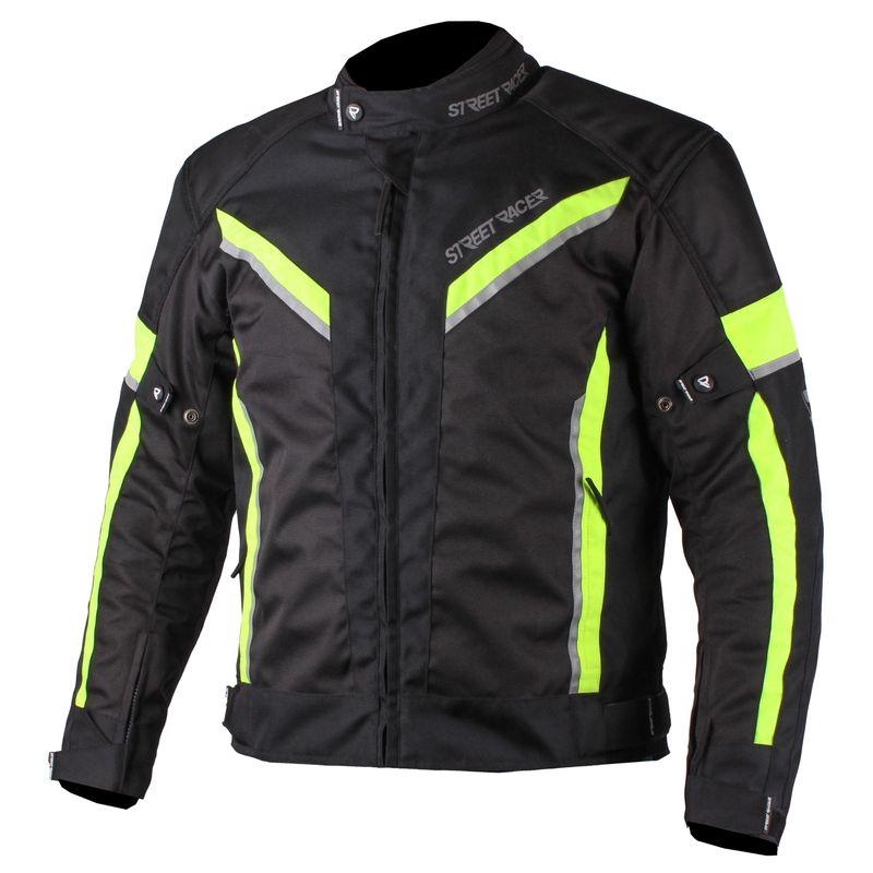 Geacă moto Street Racer Prestige negru-galben fluorescent lichidare