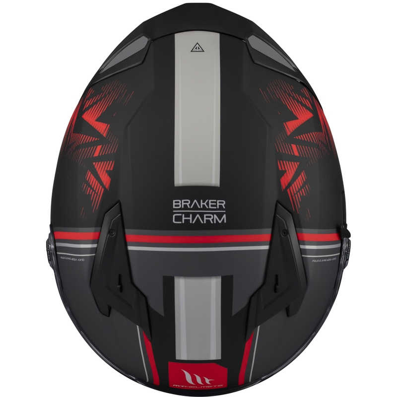 Casca integrala pentru motocicleta MT Braker SV Charm negru-rosu mat