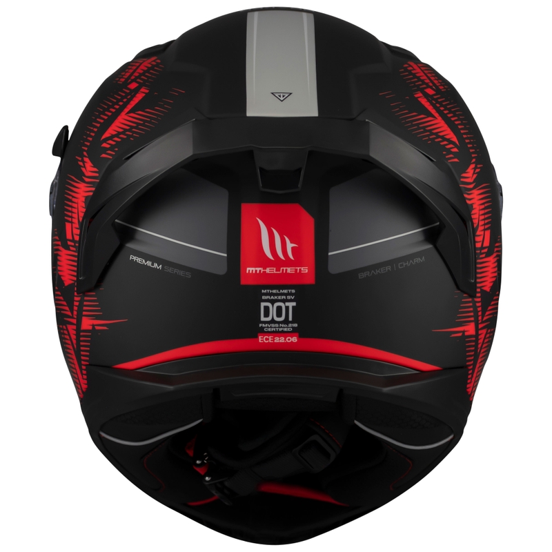 Casca integrala pentru motocicleta MT Braker SV Charm negru-rosu mat