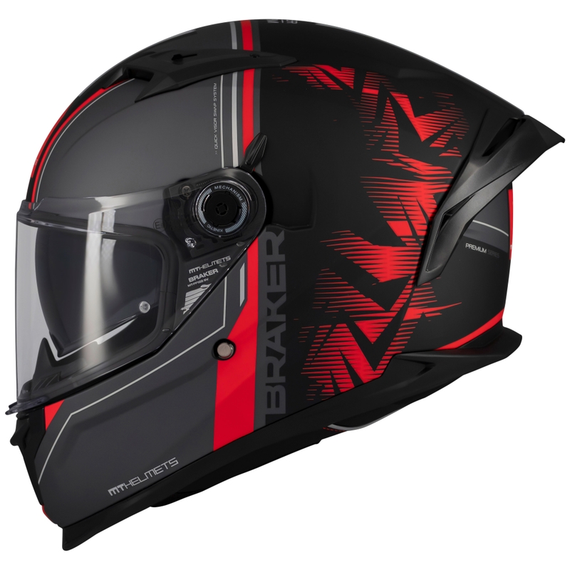 Casca integrala pentru motocicleta MT Braker SV Charm negru-rosu mat
