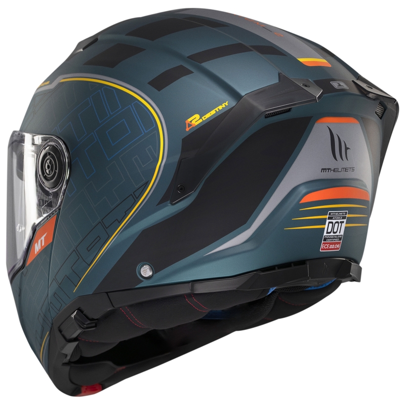 Cască de motocicletă flip-up MT Atom 2 SV Destiny verde-negru mat