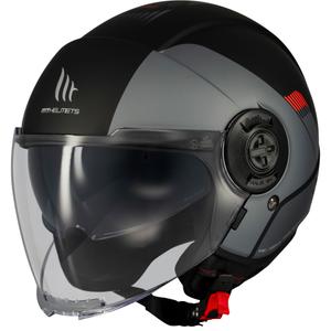 Casca de motociclete deschisa MT Viale SV S Advance negru-gri mat