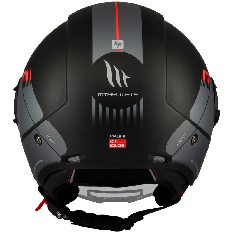 Casca de motociclete deschisa MT Viale SV S Advance negru-gri mat