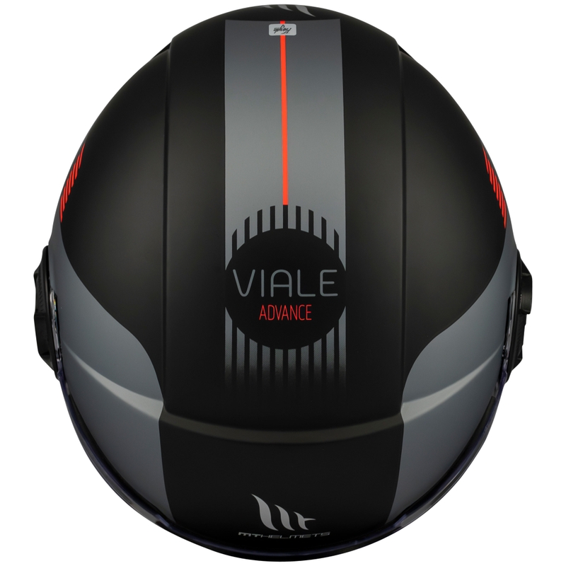 Casca de motociclete deschisa MT Viale SV S Advance negru-gri mat