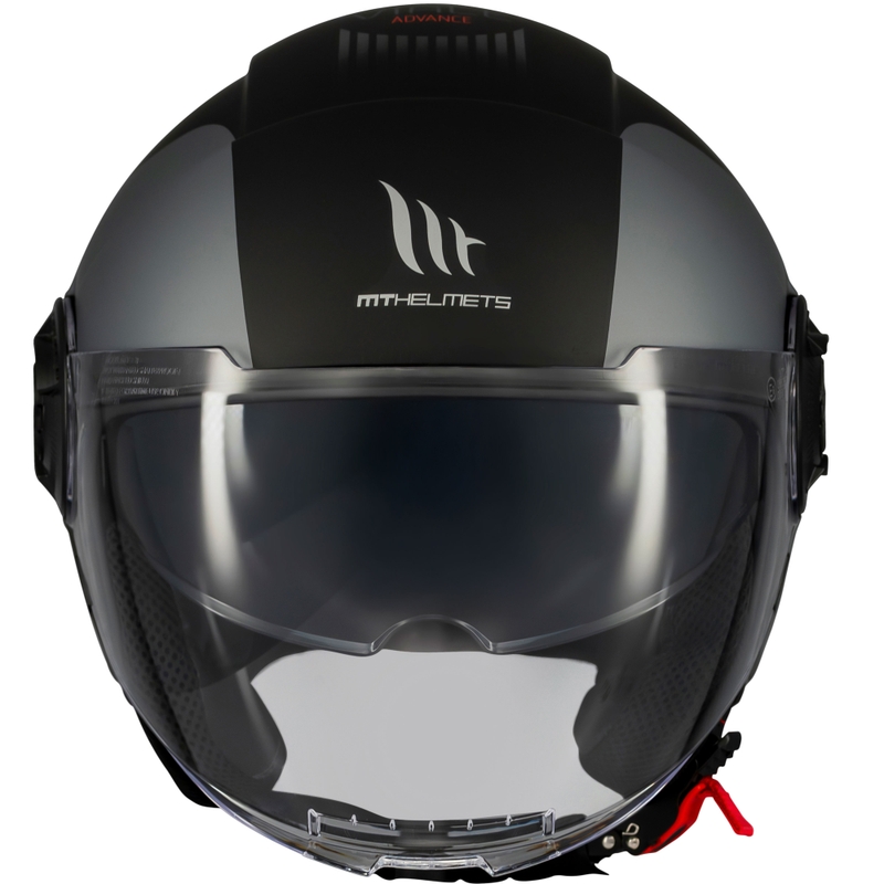 Casca de motociclete deschisa MT Viale SV S Advance negru-gri mat