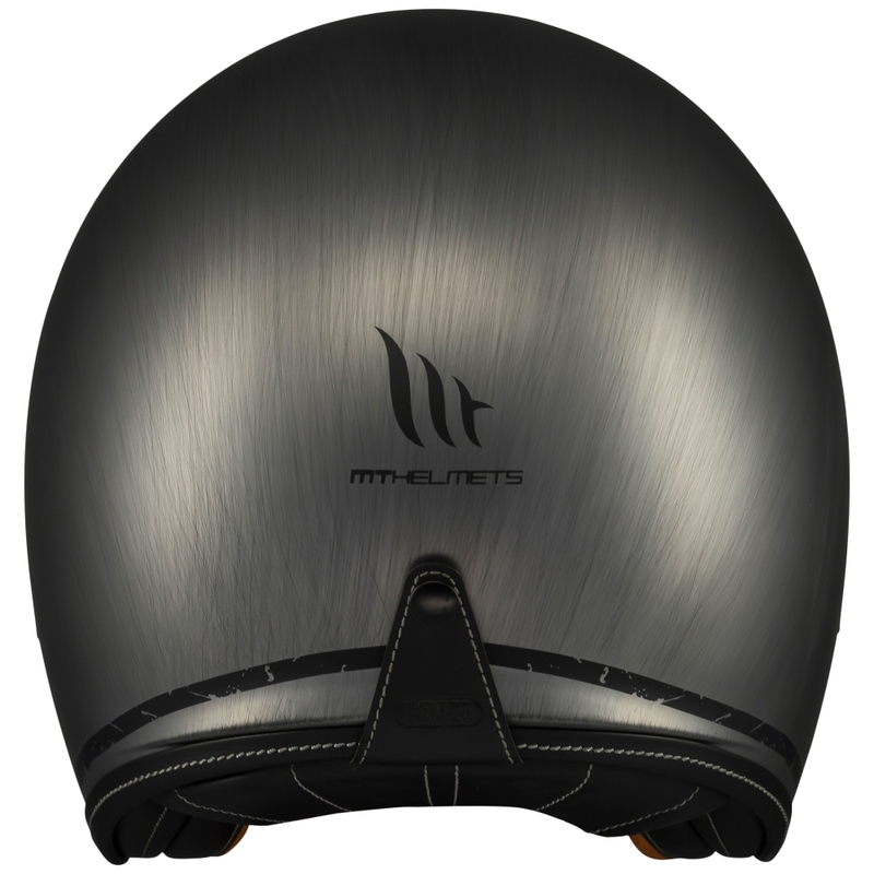Casca de motociclete deschisa MT Le Mans 2 SV Scratched Chrome gri mat