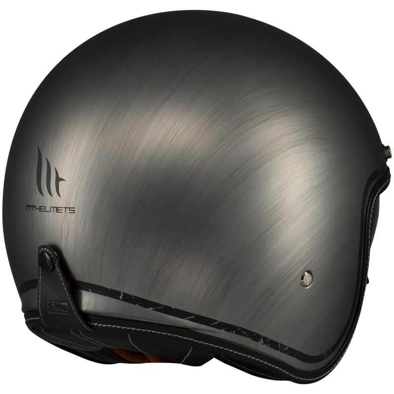 Casca de motociclete deschisa MT Le Mans 2 SV Scratched Chrome gri mat