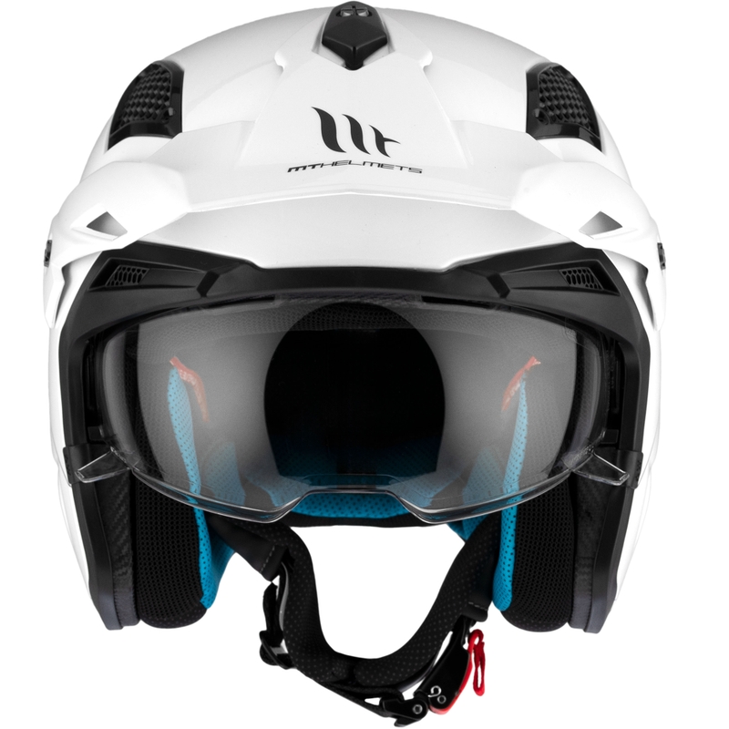 Cască moto de trial open face MT District SV Alb solid
