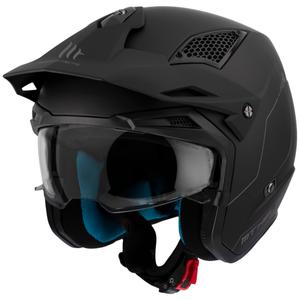 Casca Moto Trial MT District SV Solid Open Face Negru Mat
