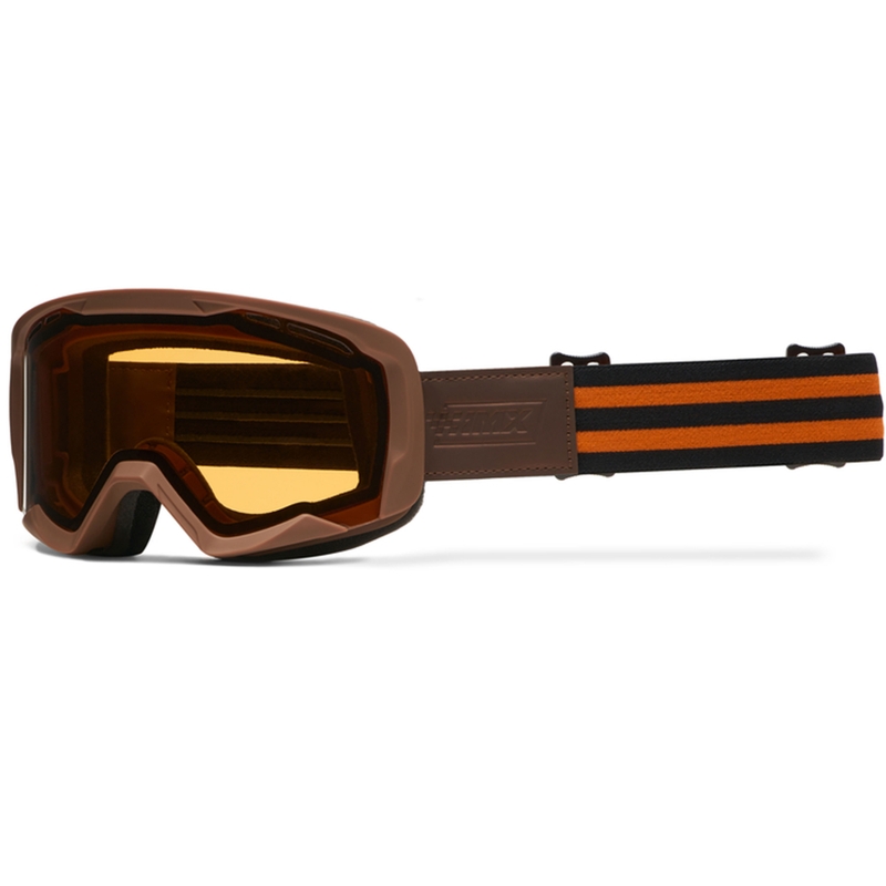 Ochelari de motocross iMX Endurance Rust maro-portocaliu cu plexiglas portocaliu