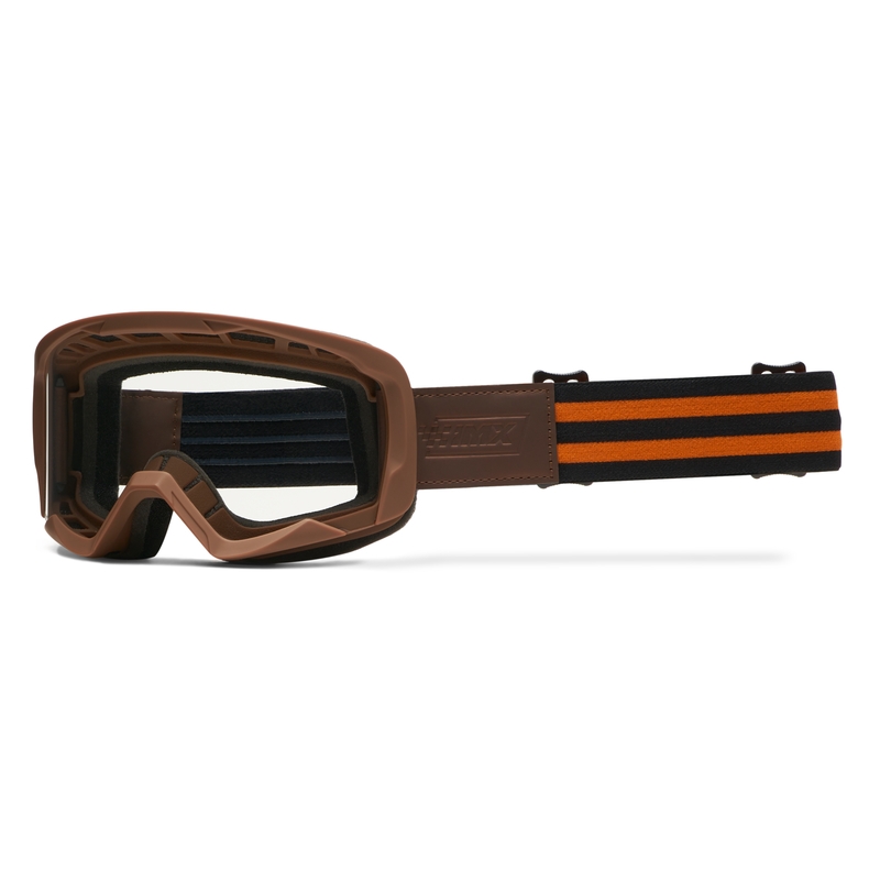 Ochelari de motocross iMX Endurance Rust maro-portocaliu cu plexiglas portocaliu