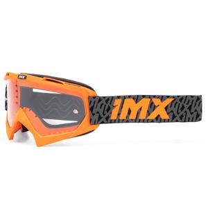 Ochelari de motocross iMX Mud portocaliu-gri-portocaliu cu plexiglas transparent