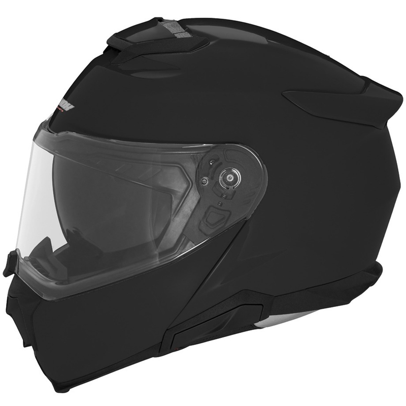 Cască de motocicletă pliabilă NOX N967 neagră lucioasă