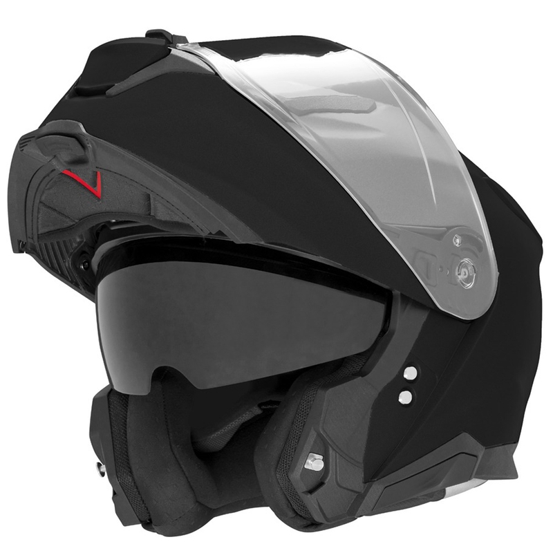 Cască de motocicletă pliabilă NOX N967 neagră lucioasă