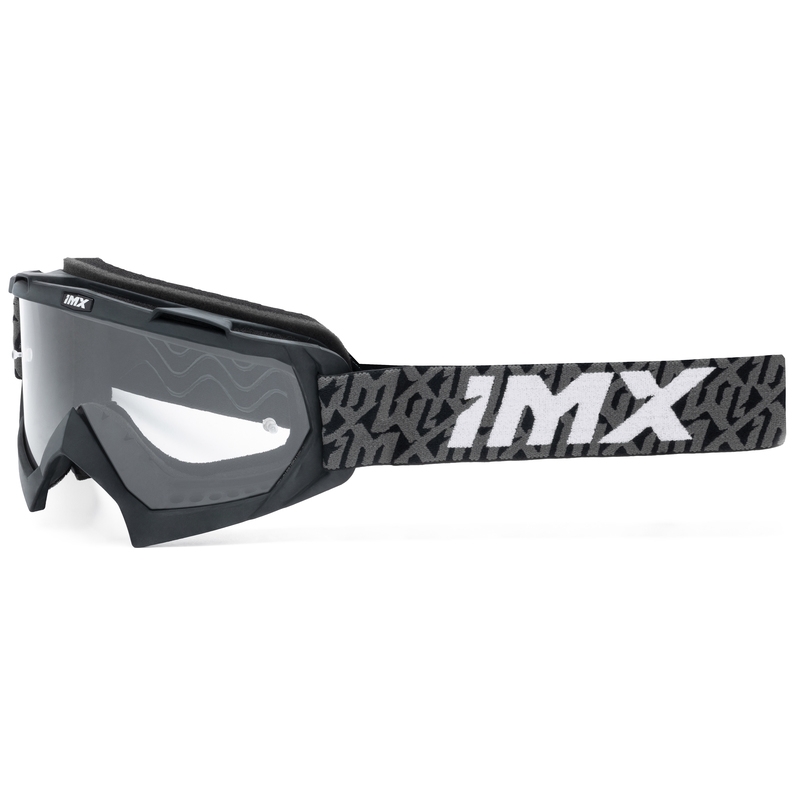 Ochelari de motocross iMX Mud negru-gri-alb cu plexiglas transparent