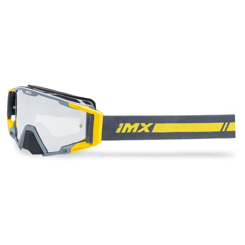 Ochelari de motocross iMX Sand gri-galben fluo cu plexiglas iridiu
