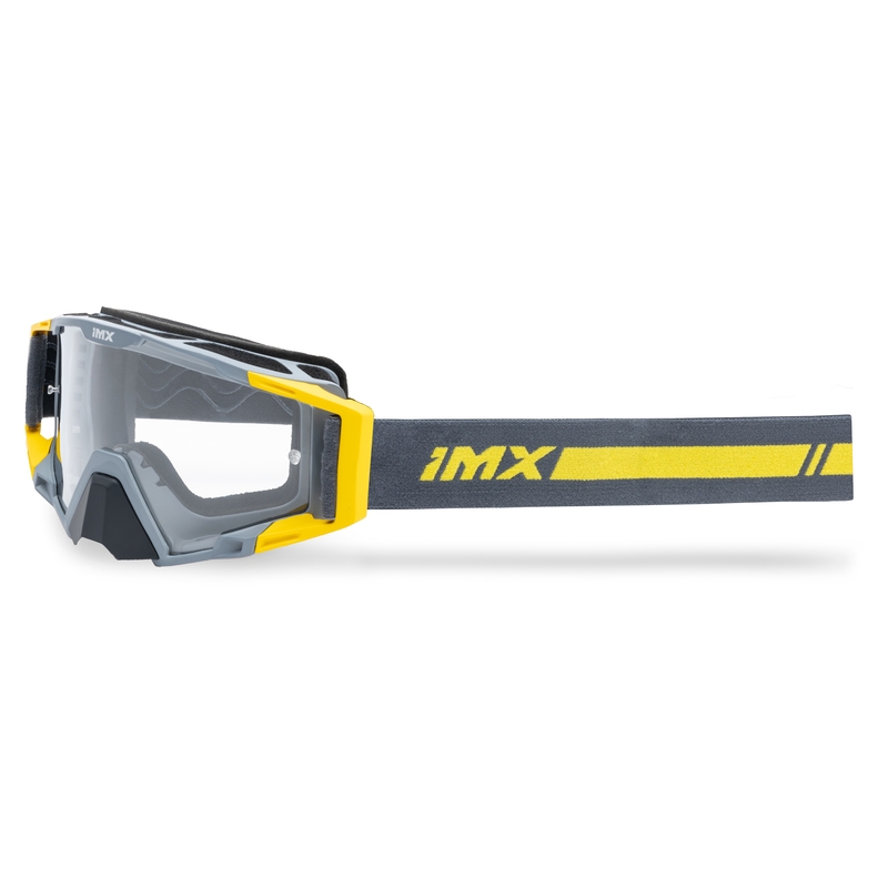 Ochelari de motocross iMX Sand gri-galben fluo cu plexiglas iridiu