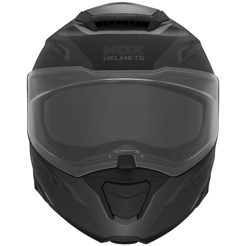 Cască de motocicletă pliabilă NOX N967 Synchro negru mat-gri