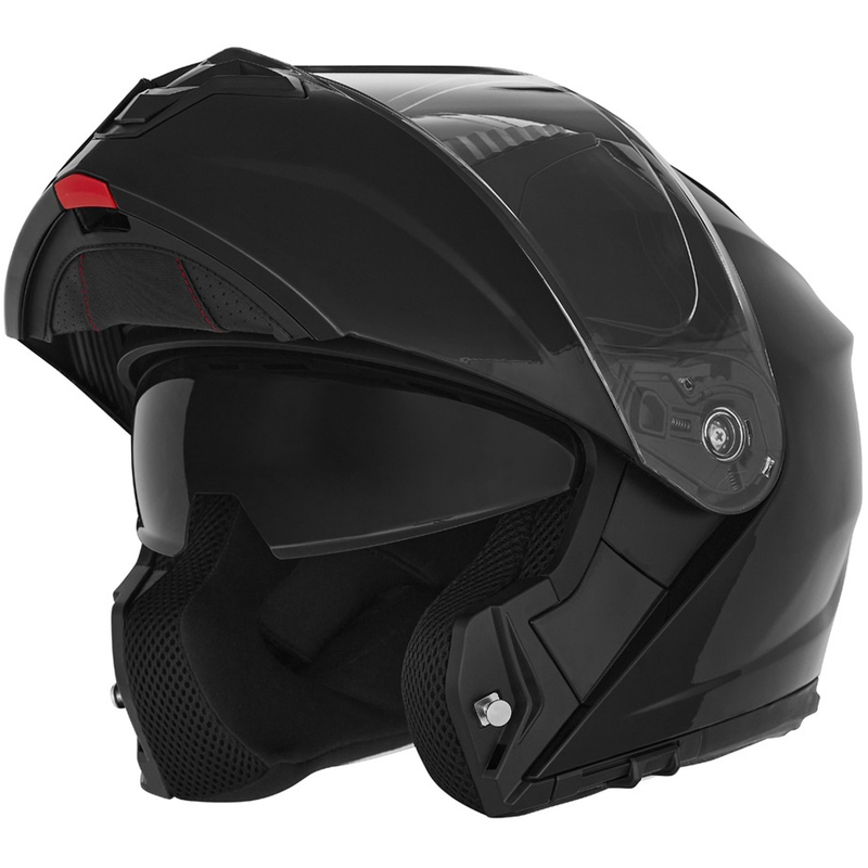 Casca de motocicleta rabatabila NOX N968 negru lucios