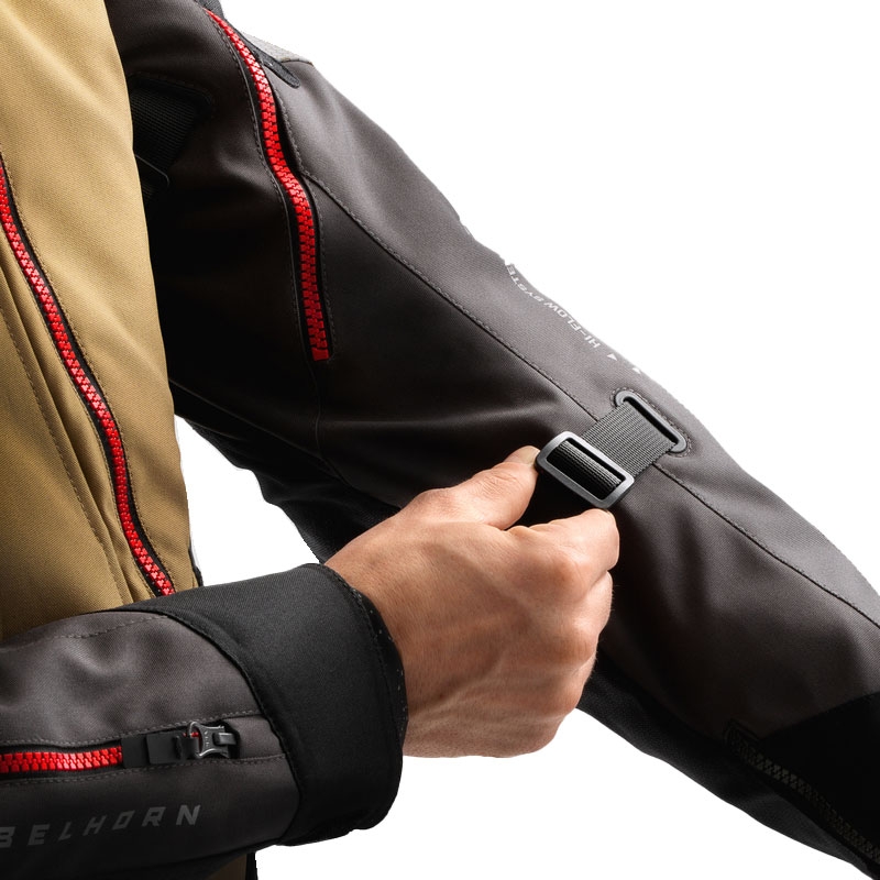 Geaca moto Rebelhorn Hardy 3.0 bej-gri-rosu