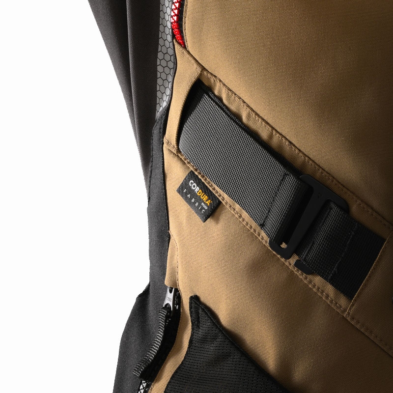 Geaca moto Rebelhorn Hardy 3.0 bej-gri-rosu