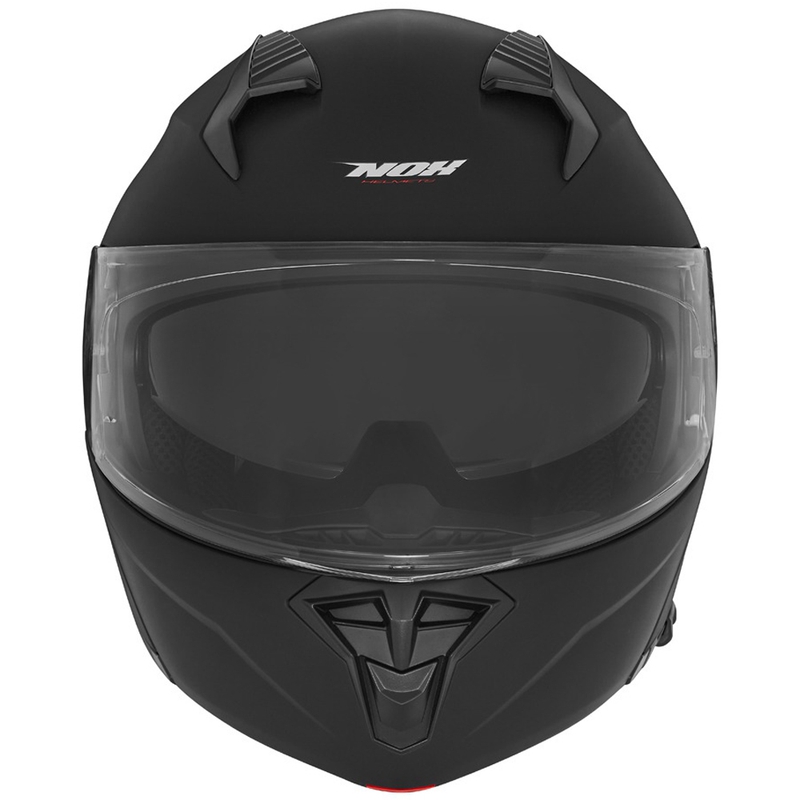 Casca de motocicleta rabatabila NOX N968 neagra mat