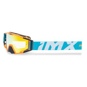 Ochelari de motocross iMX Sand portocaliu-albastru-alb cu plexiglas iridiu