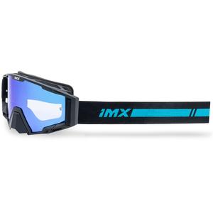Ochelari de motocross iMX Sand negru-albastru cu plexiglas iridiu albastru