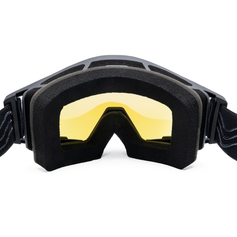 Ochelari de motocross iMX Sand negru-albastru cu plexiglas iridiu albastru
