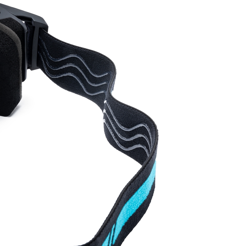 Ochelari de motocross iMX Sand negru-albastru cu plexiglas iridiu albastru
