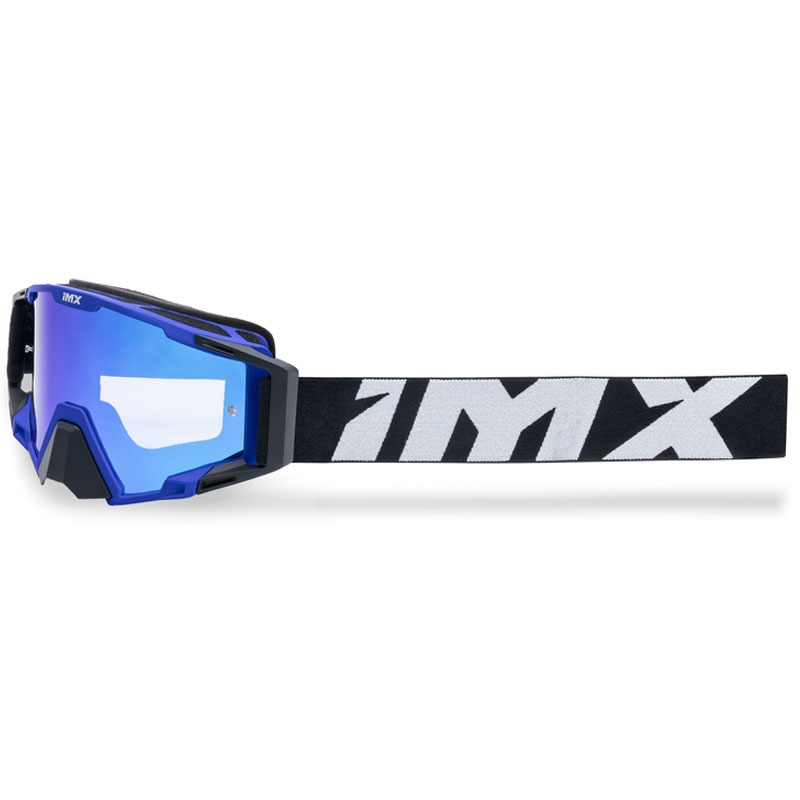 Ochelari de motocross iMX Sand negru-albastru cu plexiglas iridiu
