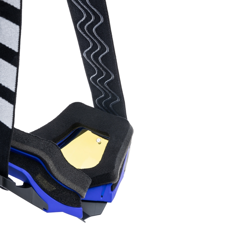 Ochelari de motocross iMX Sand negru-albastru cu plexiglas iridiu