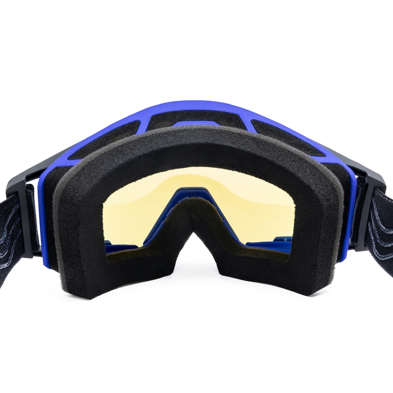Ochelari de motocross iMX Sand negru-albastru cu plexiglas iridiu